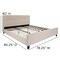 Flash Furniture King Size Beige Fabric Platform Bed & Mattress HG-BM10-20-GG - alternate 4